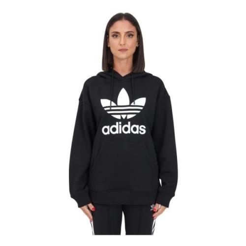 Adidas Originals Svart huvtröja med känguruficka Black, Dam