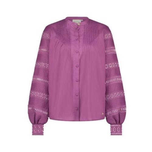 Fabienne Chapot Vreni Blus med Broderi Purple, Dam