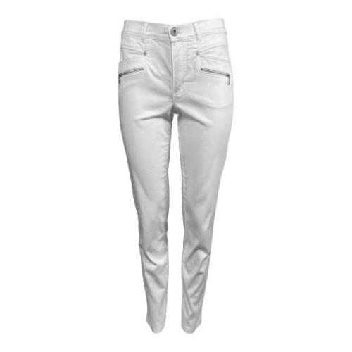 2-Biz Slim-Fit Elegant Byxor White, Dam