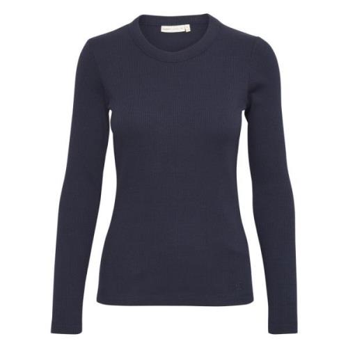 InWear Långärmad Top, Slim Fit Blue, Dam