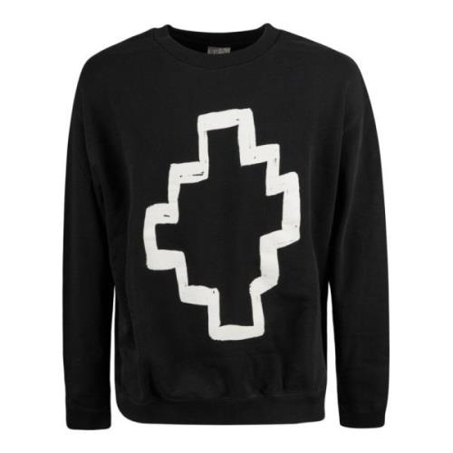 Marcelo Burlon Tränings T-shirt, Cross Tempera Design Black, Herr