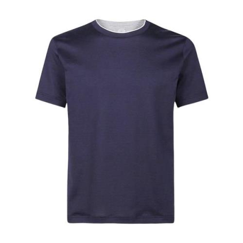 Eleventy T-Shirts Blue, Herr