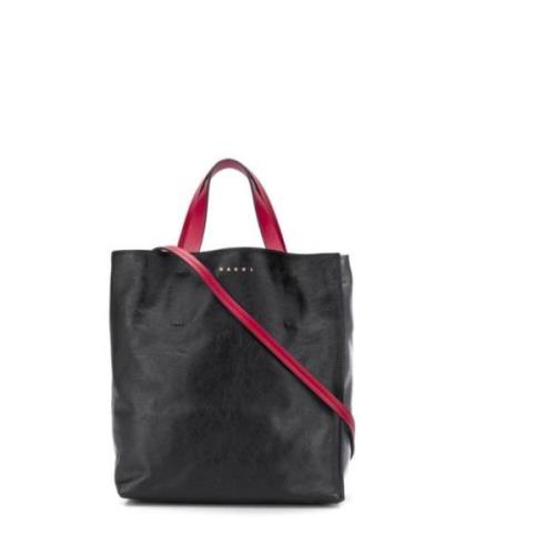 Marni Museo Tote Bag - Bicolor Axelväska Black, Dam