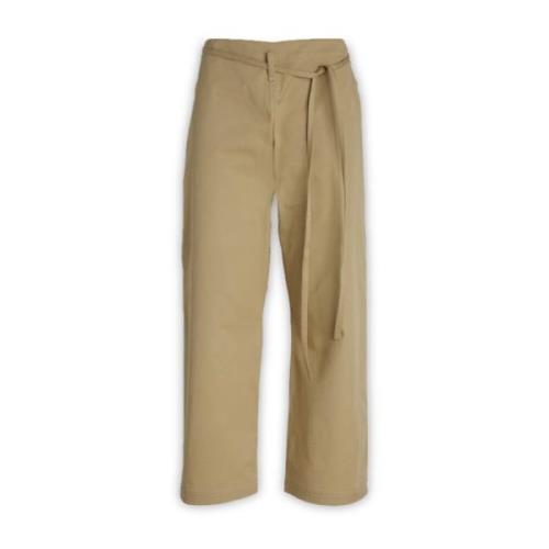 Quira Cropped Trousers Brown, Dam