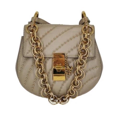 Chloé Pre-owned Pre-owned Läder handvskor Gray, Dam