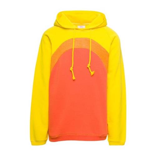 ERL Regnbåge Hoodie Stickade Tröjor Orange, Herr