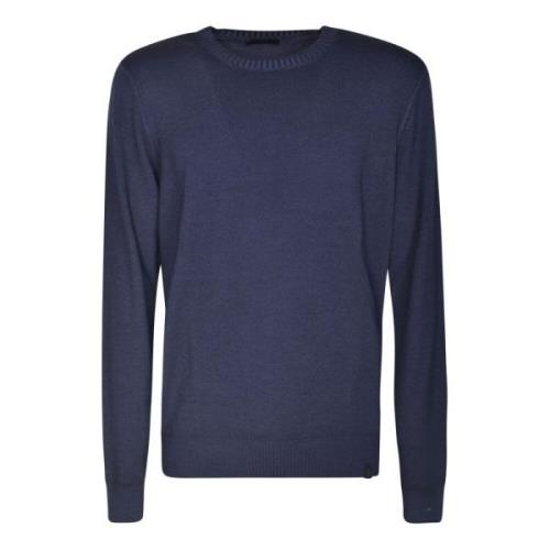 Fay Round-neck Knitwear Blue, Herr