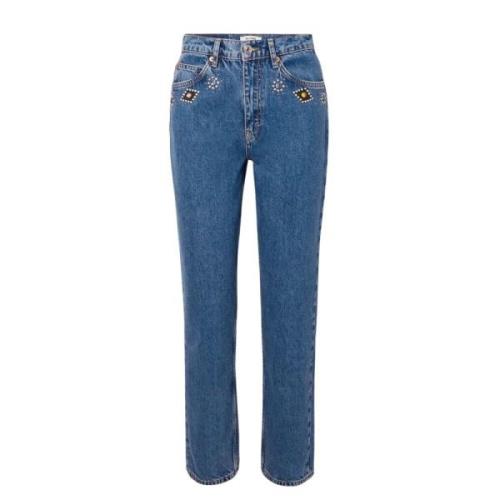 Re/Done Jeans Originals 70 -talet raka Blue, Dam