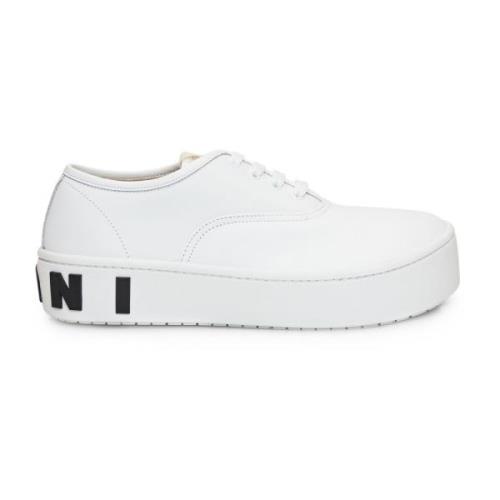 Marni Plattform Låga Sneakers för Män White, Herr