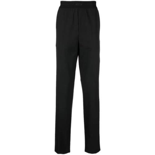 Msgm Straight Trousers Black, Herr