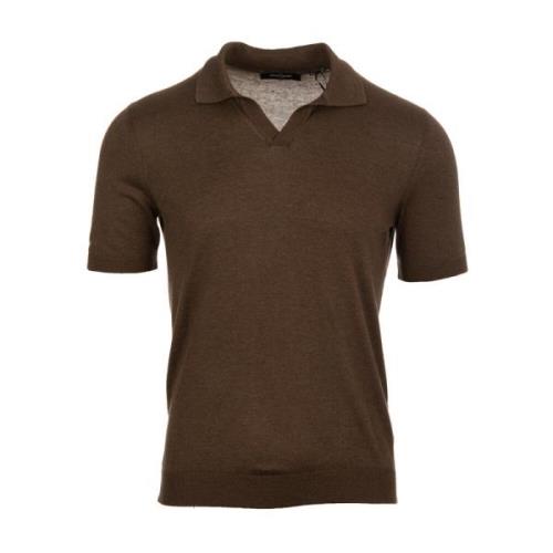 Gran Sasso Polo Shirts Brown, Herr