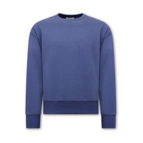 True Rise Basic Oversize Fit Sweatshirt Män Blue, Herr