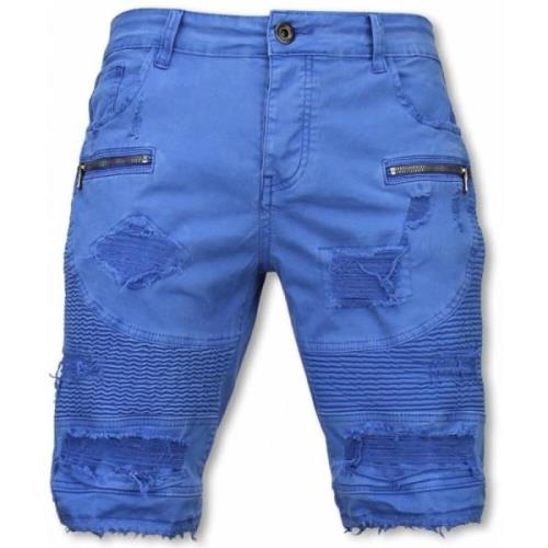 Enos Herr Bomullsshorts - Herr Chino Shorts - J-9005B Blue, Herr