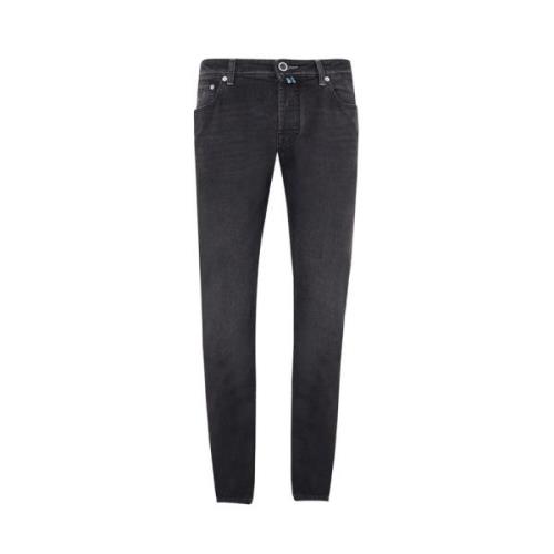 Jacob Cohën Svarta Slim Fit Jeans i Denim Black, Dam