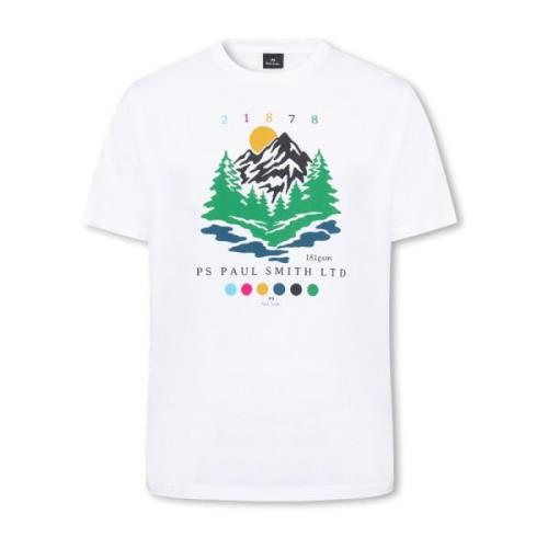 PS By Paul Smith Bomull T-shirt White, Herr