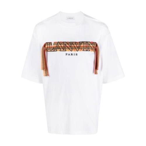 Lanvin Oversized Curb Lace T-shirts och Polos White, Herr