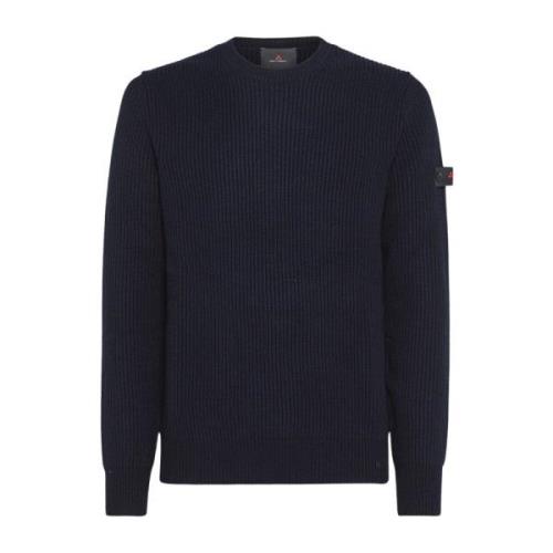 Peuterey Minimalistisk Crew-Neck Tröja Blue, Herr