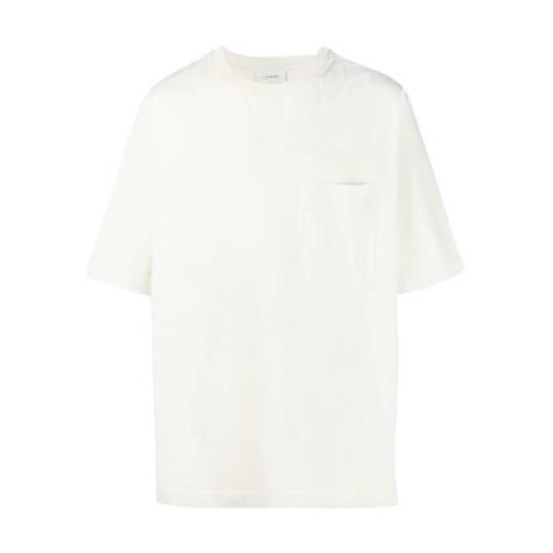 Lemaire Boxy T-Skjorta Misty Ivory White, Herr