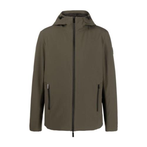 Woolrich Logo Vadderad Jacka med Dragsko Huva Green, Herr