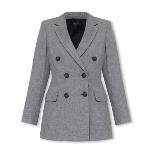 Rag & Bone Grå Ull Dubbelknäppt Blazer Gray, Dam