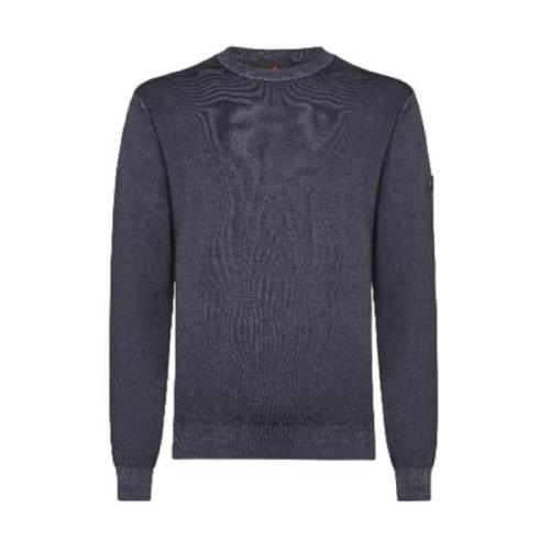 Peuterey Blå Acid-Färgad Merino Tricot Tröja Blue, Herr