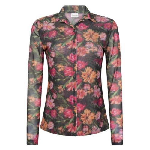 Jane Lushka Sofistikerad Blommig LS Blus Multicolor, Dam