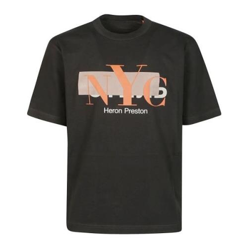 Heron Preston Svart Orange NYC Censurerad T-Shirt Black, Herr