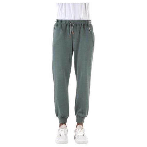 Eleventy Gröna sweatpants med dragsko och elastisk midja Green, Herr