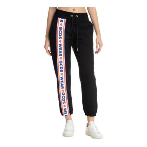 Gcds Cute Tape Logo Sweatpants Black, Dam