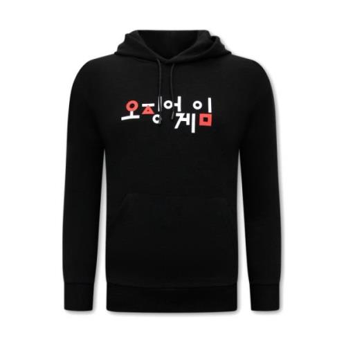 True Rise Squad Game Oversized Hoodie Herr - Ks-108 Black, Herr