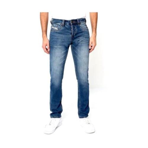 True Rise Stretch Jeans Herr - A-11027 Blue, Herr