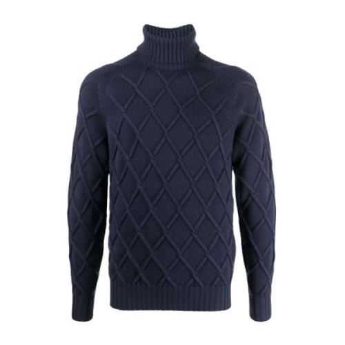 Drumohr Turtlenecks Blue, Herr