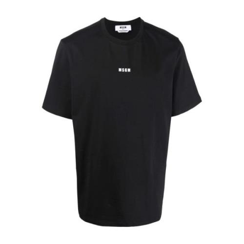 Msgm Svarta Msgm T-shirts och Polos Black, Herr