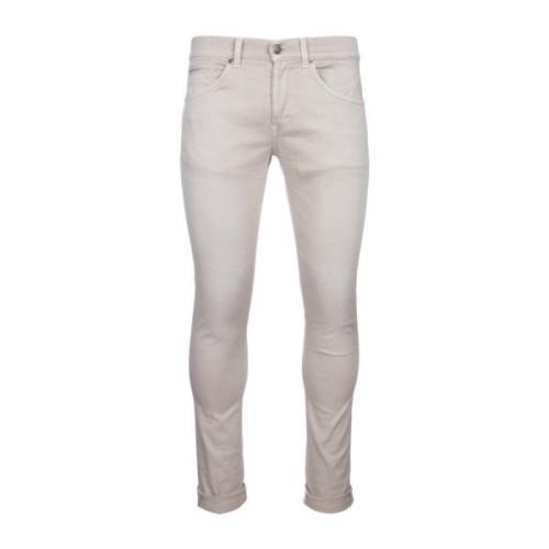 Dondup Klassiska Denim Jeans White, Herr