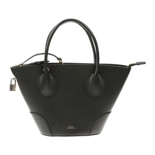 A.p.c. Liten Emma Läder Toteväska Black, Dam