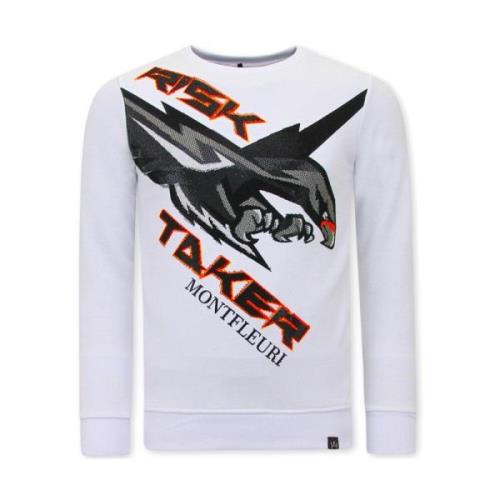 True Rise Crew Neck Tête d`Aigle - 3645 White, Herr