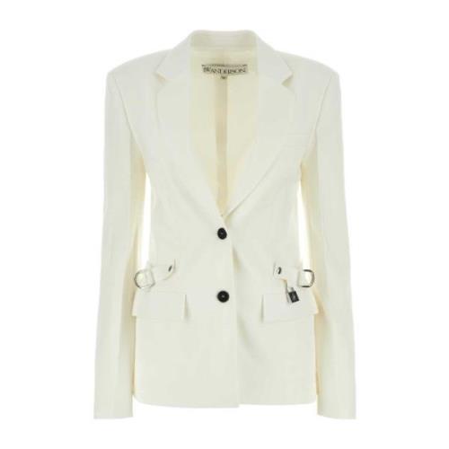 JW Anderson Stilfull Vit Stretch Blazer White, Dam