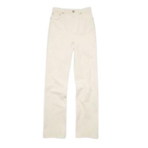 Acne Studios Tidlösa Straight Fit Jeans Beige, Dam