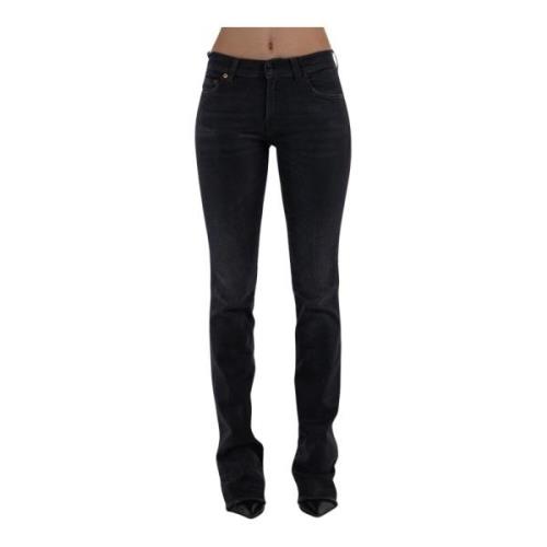 Haikure Slim-fit Jeans Black, Dam