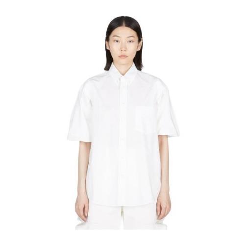 MM6 Maison Margiela Bomullspoplin Skjorta med Knappar White, Dam