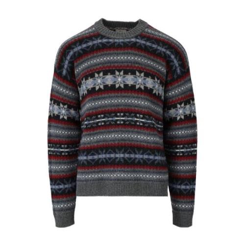 Woolrich Träningskjorta, Fair Isle Jumper Gray, Herr