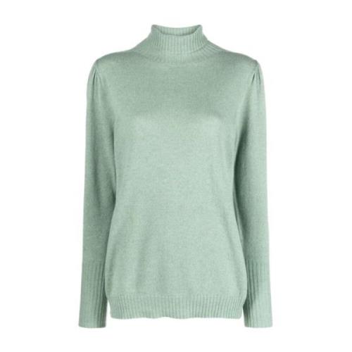 Twinset Naturlig Salvia Turtle-Neck Sweater Green, Dam