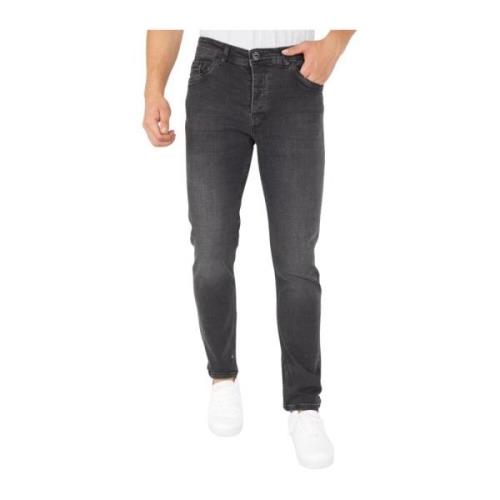 True Rise Elastiska herrjeans i regular fit - Dp18 Gray, Herr