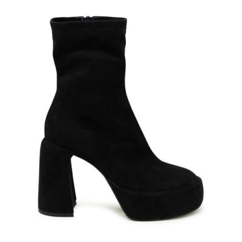 Elena Iachi Svarta Ankelboots Aw23 Black, Dam