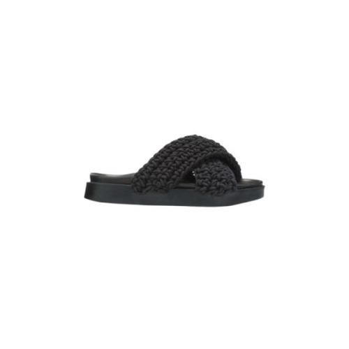 Inuikii Stiliga Vävda Sommarsandaler Black, Dam