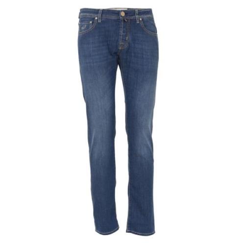 Jacob Cohën Super Slim Fit Jeans - Storlek 34, Färg: Mörkblå Blue, Her...