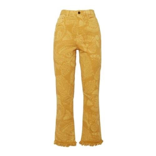 La DoubleJ Stiliga Crop Jeans Yellow, Dam