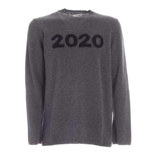 Comme des Garçons Melange Grå Ullstickad Tröja Gray, Herr