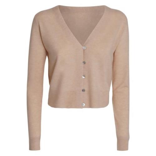 Vince Loop Trim Cardigan Chanterelle Beige, Dam