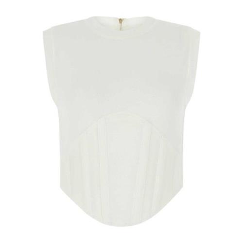 Dion Lee Vita bomullstopp White, Dam